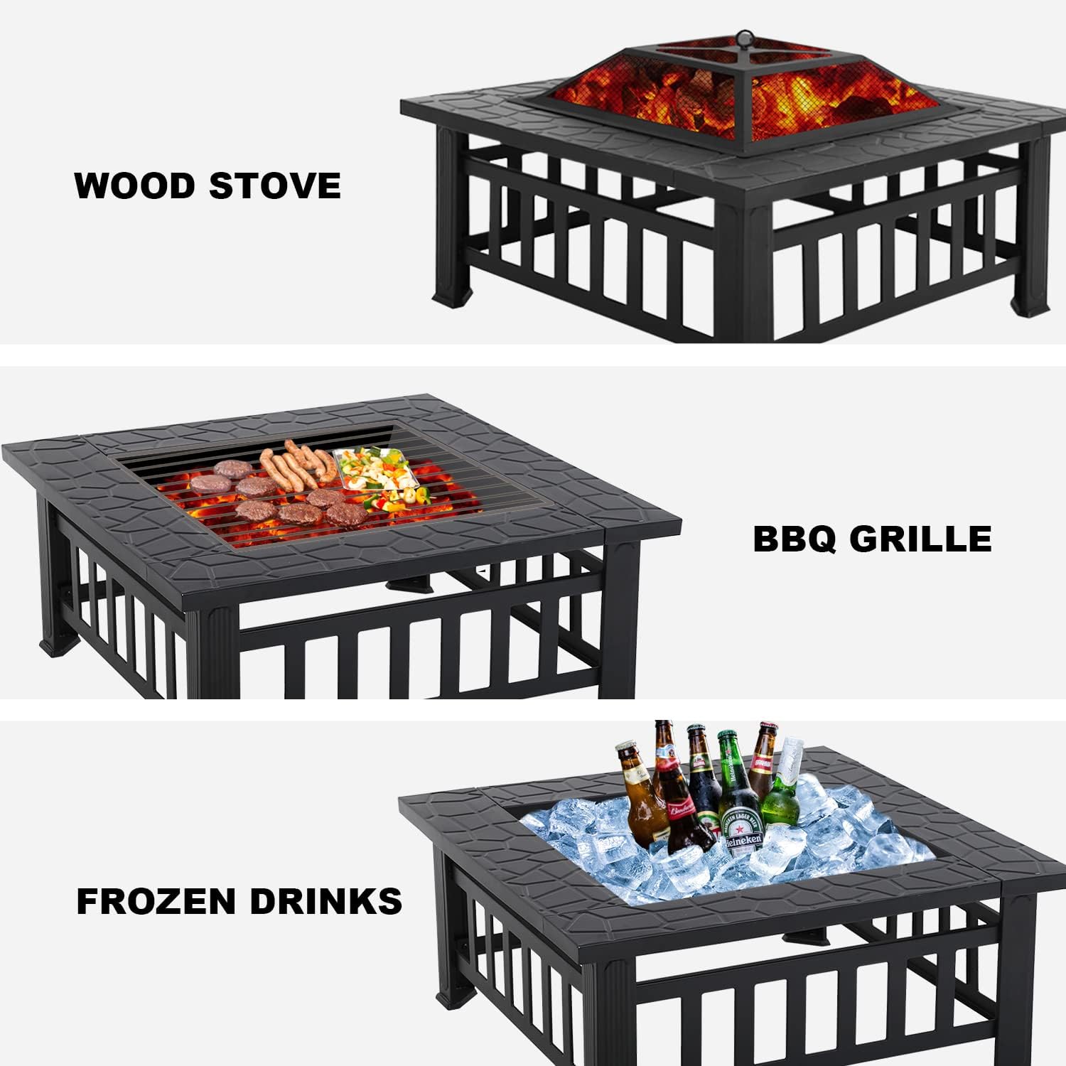 Градинска маса 3в1 KraftWorld Garden Line – BBQ, камина, ледарка ЗА ДОМА Градинска маса 3в1 KraftWorld Garden Line – BBQ, камина, ледарка - Image 7