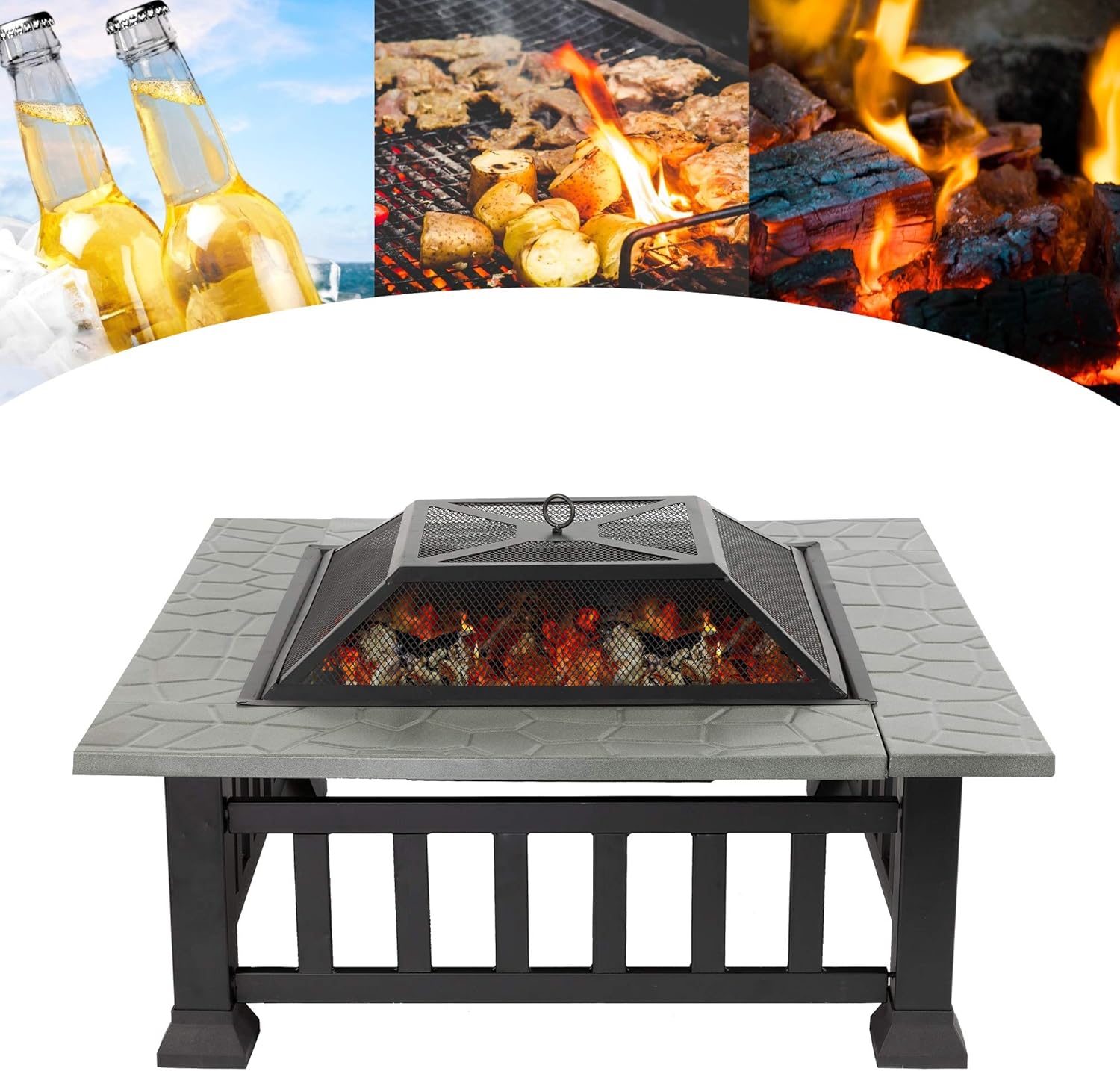 Градинска маса 3в1 KraftWorld Garden Line – BBQ, камина, ледарка ЗА ДОМА Градинска маса 3в1 KraftWorld Garden Line – BBQ, камина, ледарка - Image 8