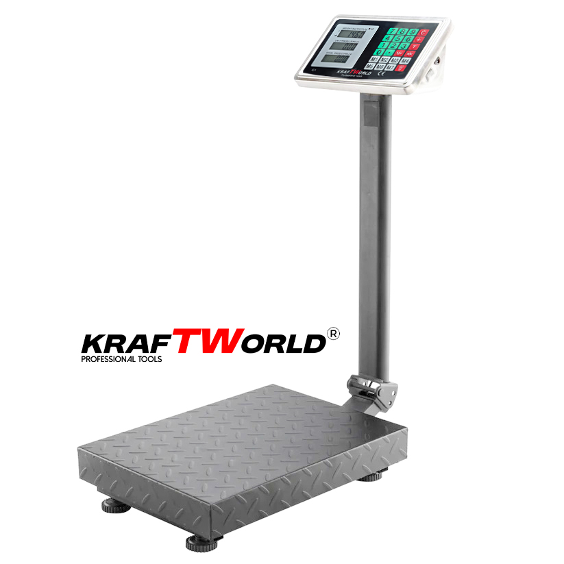 Електронен платформен кантар KraftWorld – до 100 кг, платформа 30×40см КАНТАРИ Електронен платформен кантар KraftWorld – до 100 кг, платформа 30x40см - Image 4