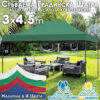 Градинска шатра тип „Хармоника“ 3x4.5м – UV и водоустойчива, сгъваема метална конструкция