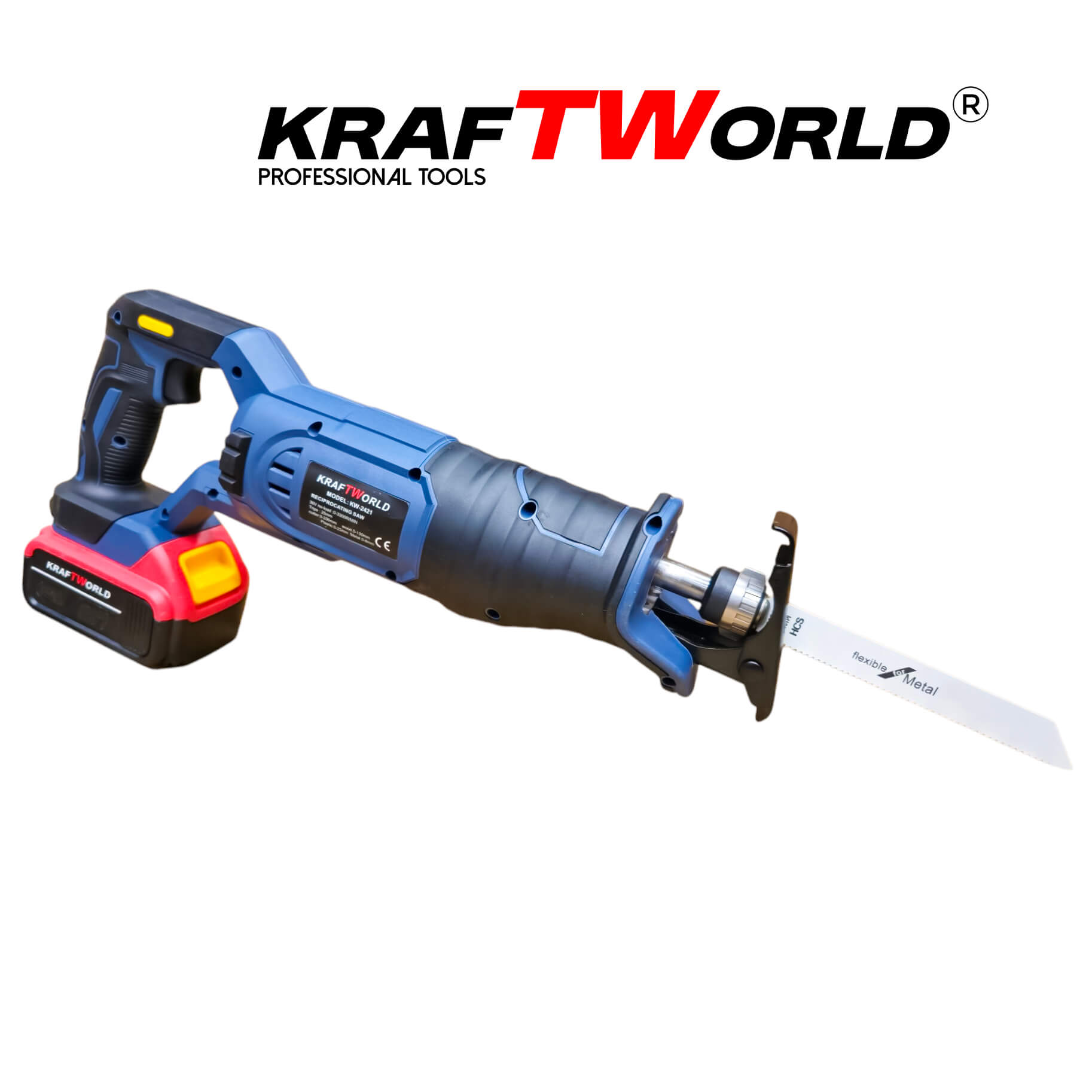 Професионален Акумулаторен Саблен Трион KraftWorld + 3 ножчета АКУМУЛАТОРНИ Професионален Акумулаторен Саблен Трион KraftWorld + 3 ножчета - Image 5