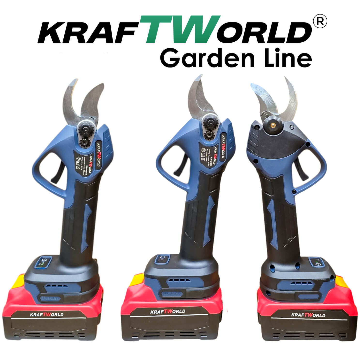 Акумулаторна Лозарска Ножица и Резачка за Клони с 2 шини 15см и 20см KraftWorld ГРАДИНСКИ Акумулаторна Лозарска Ножица и Резачка за Клони с 2 шини 15см и 20см KraftWorld - Image 7