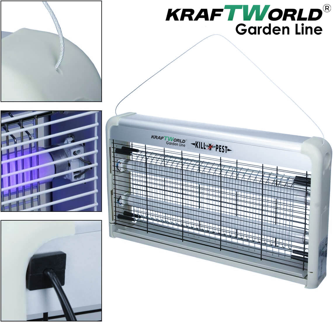UV Лампа против насекоми KraftWorld 2x20W – Защита от комари до 80 м² ЗА ДОМА UV Лампа против насекоми KraftWorld 2x20W – Защита от комари до 80 м² - Image 5