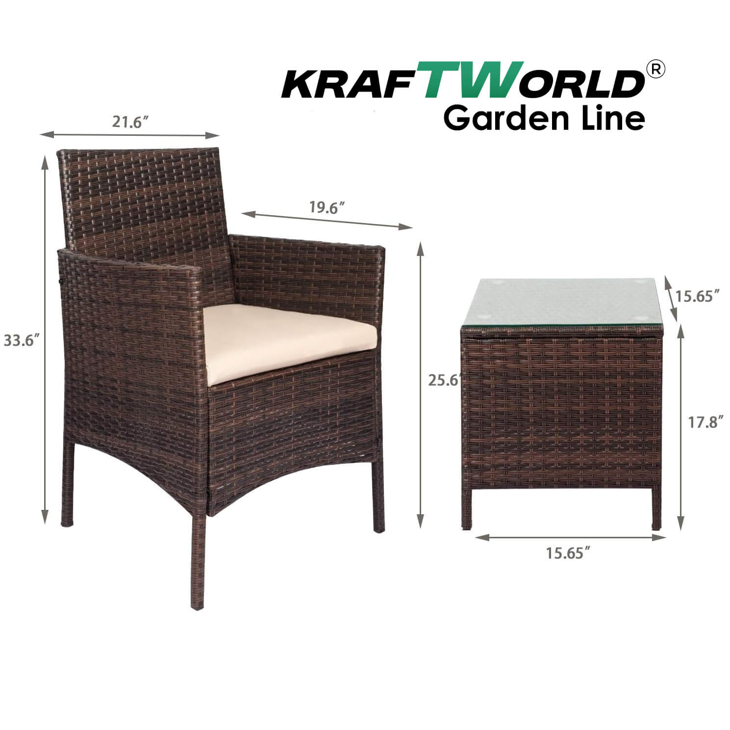 Луксозен Ратанов Комплект 2 Кресла и Маса Kraftworld Garden два стола и маса – UV и водоустойчиви МЕБЕЛИ Луксозен Ратанов Комплект 2 Кресла и Маса Kraftworld Garden два стола и маса - UV и водоустойчиви - Image 12