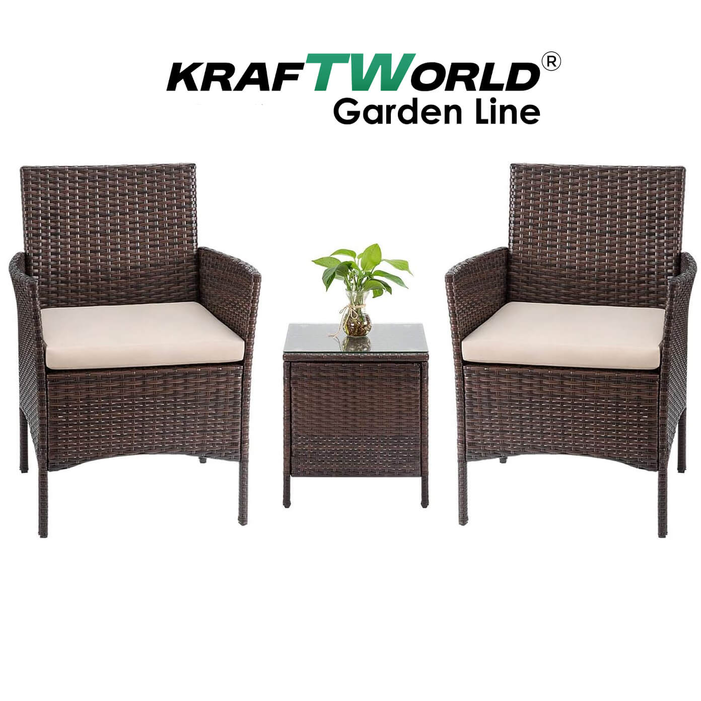 Луксозен Ратанов Комплект 2 Кресла и Маса Kraftworld Garden два стола и маса – UV и водоустойчиви МЕБЕЛИ Луксозен Ратанов Комплект 2 Кресла и Маса Kraftworld Garden два стола и маса - UV и водоустойчиви - Image 9