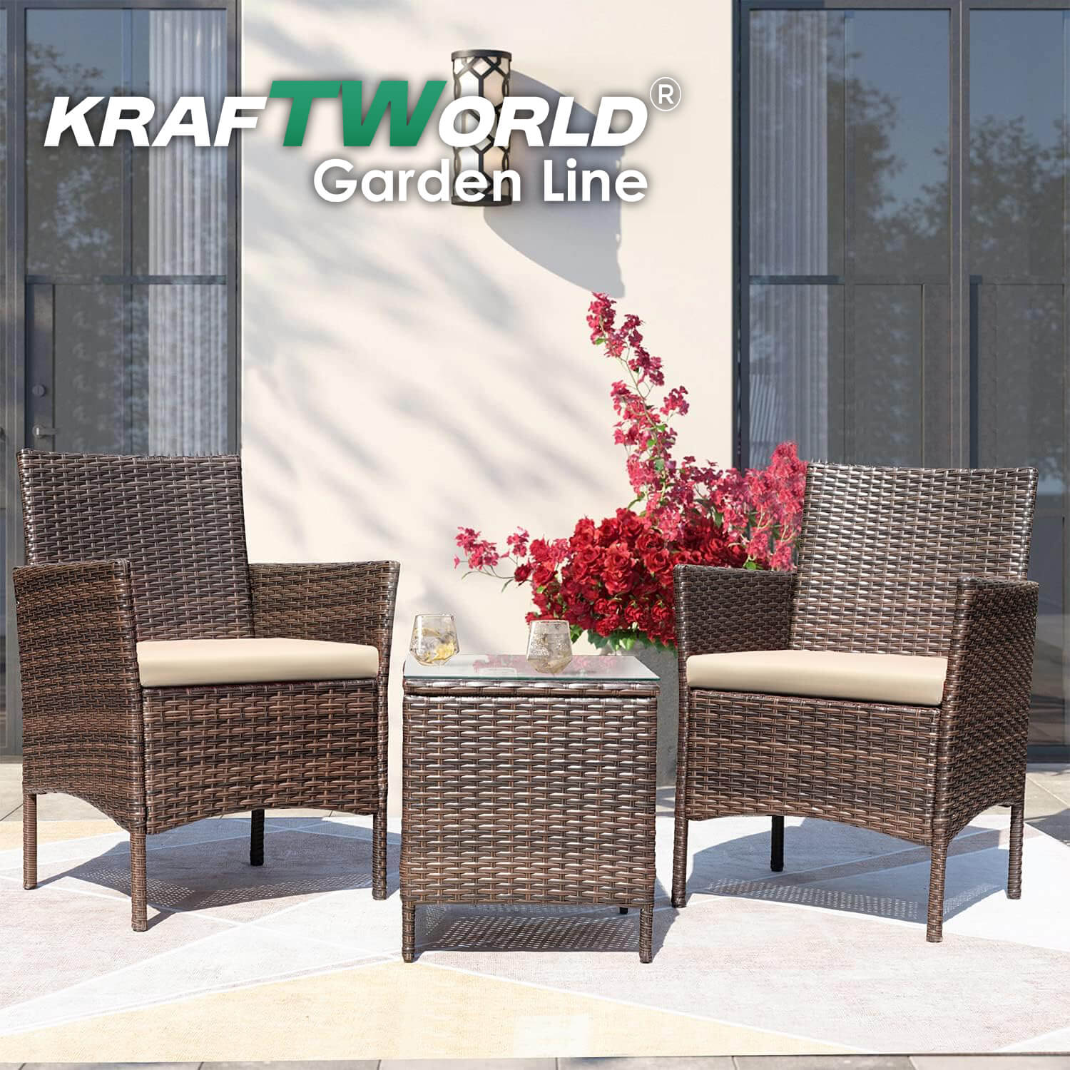 Луксозен Ратанов Комплект 2 Кресла и Маса Kraftworld Garden два стола и маса – UV и водоустойчиви МЕБЕЛИ Луксозен Ратанов Комплект 2 Кресла и Маса Kraftworld Garden два стола и маса - UV и водоустойчиви - Image 13