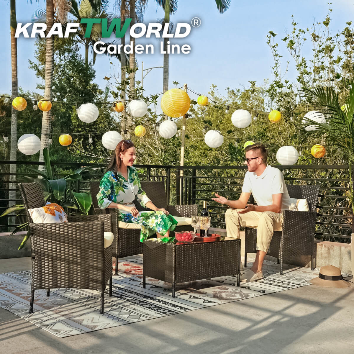 Луксозни Градински Мебели Kraftworld Garden – 2 кресла, диван и маса – Ратанов Комплект ГРАДИНСКИ МЕБЕЛИ Луксозни Градински Мебели Kraftworld Garden – 2 кресла, диван и маса – Ратанов Комплект - Image 11
