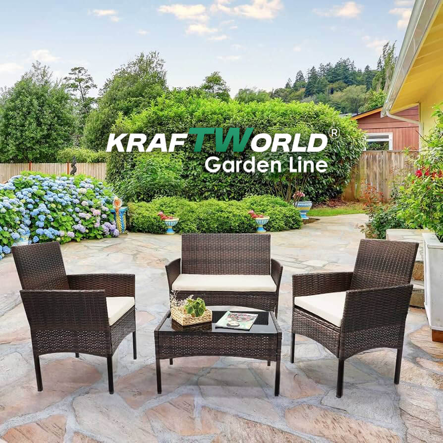 Луксозни Градински Мебели Kraftworld Garden – 2 кресла, диван и маса – Ратанов Комплект ГРАДИНСКИ МЕБЕЛИ Луксозни Градински Мебели Kraftworld Garden – 2 кресла, диван и маса – Ратанов Комплект - Image 14
