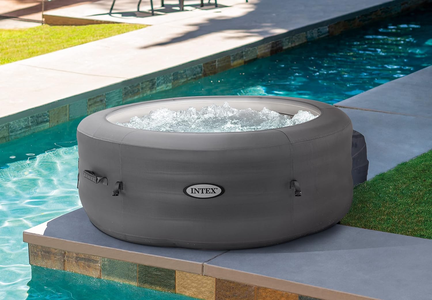 Intex SimpleSpa – Надуваемо Джакузи Ø196 см за 4 души с масажна система и отопление Басейни Intex SimpleSpa – Надуваемо Джакузи Ø196 см за 4 души с масажна система и отопление - Image 3