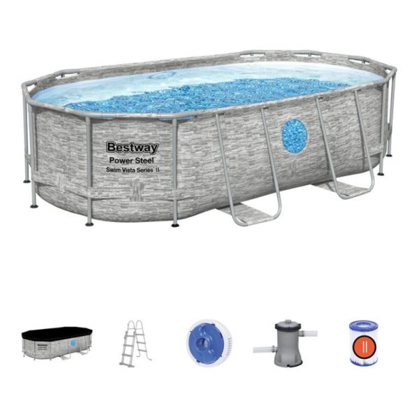 Голям Сглобяем Басейн 427X250X100CM BESTWAY 56714 Басейни Голям Сглобяем Басейн 427X250X100CM BESTWAY 56714 - Image 5