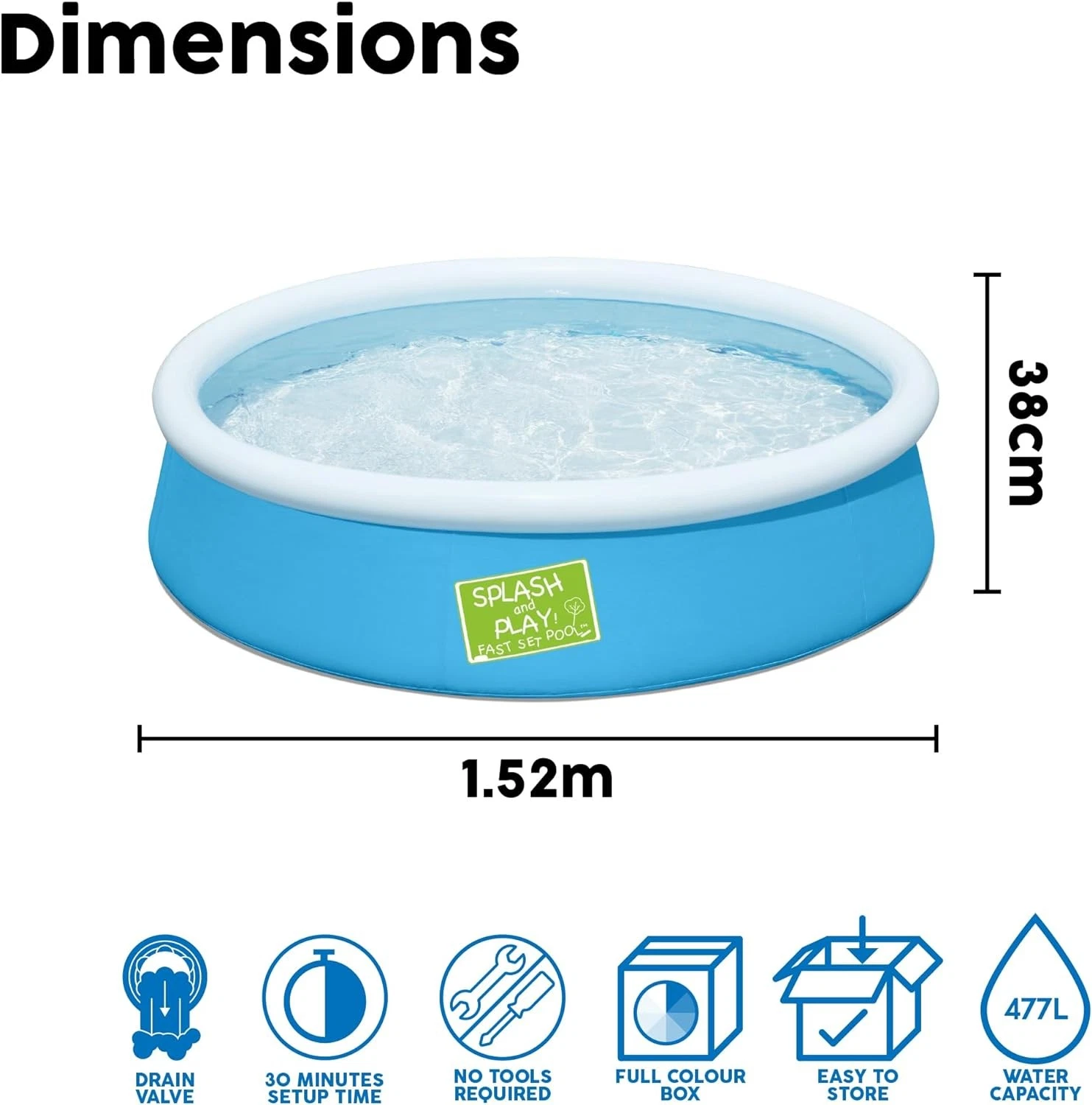 Басейн Детски Надуваем 152×38см Bestway 57241 Splash and Play Басейни Басейн Детски Надуваем 152×38см Bestway 57241 Splash and Play - Image 7